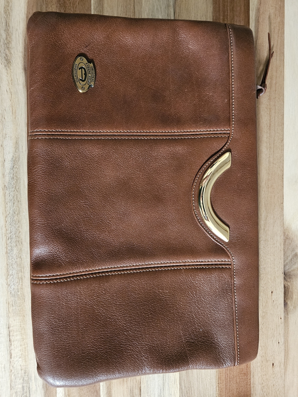 Etienne Aigner Clutch in Brown with Gold Accent